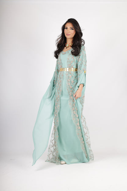 Awaz Kurdish Dress light turquoise 3 items