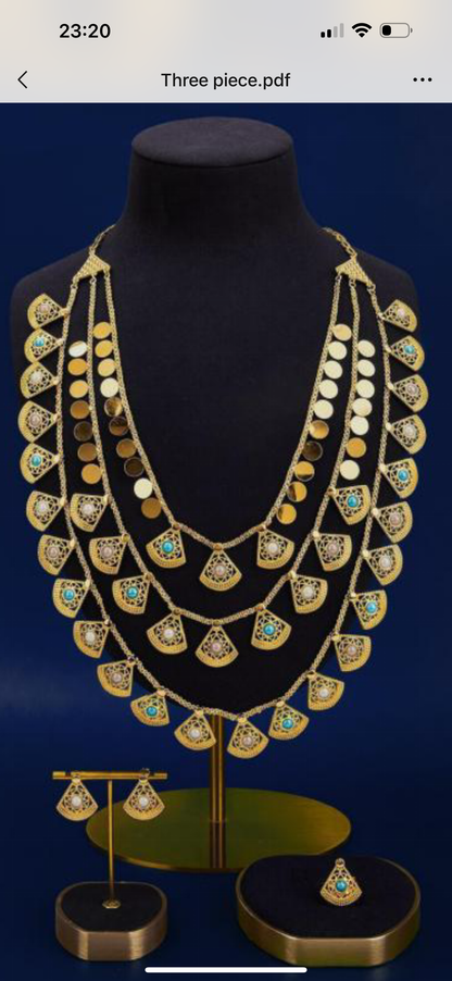 Kurdish Queen Jewelry Set – Gold Plated Ashiq Band
