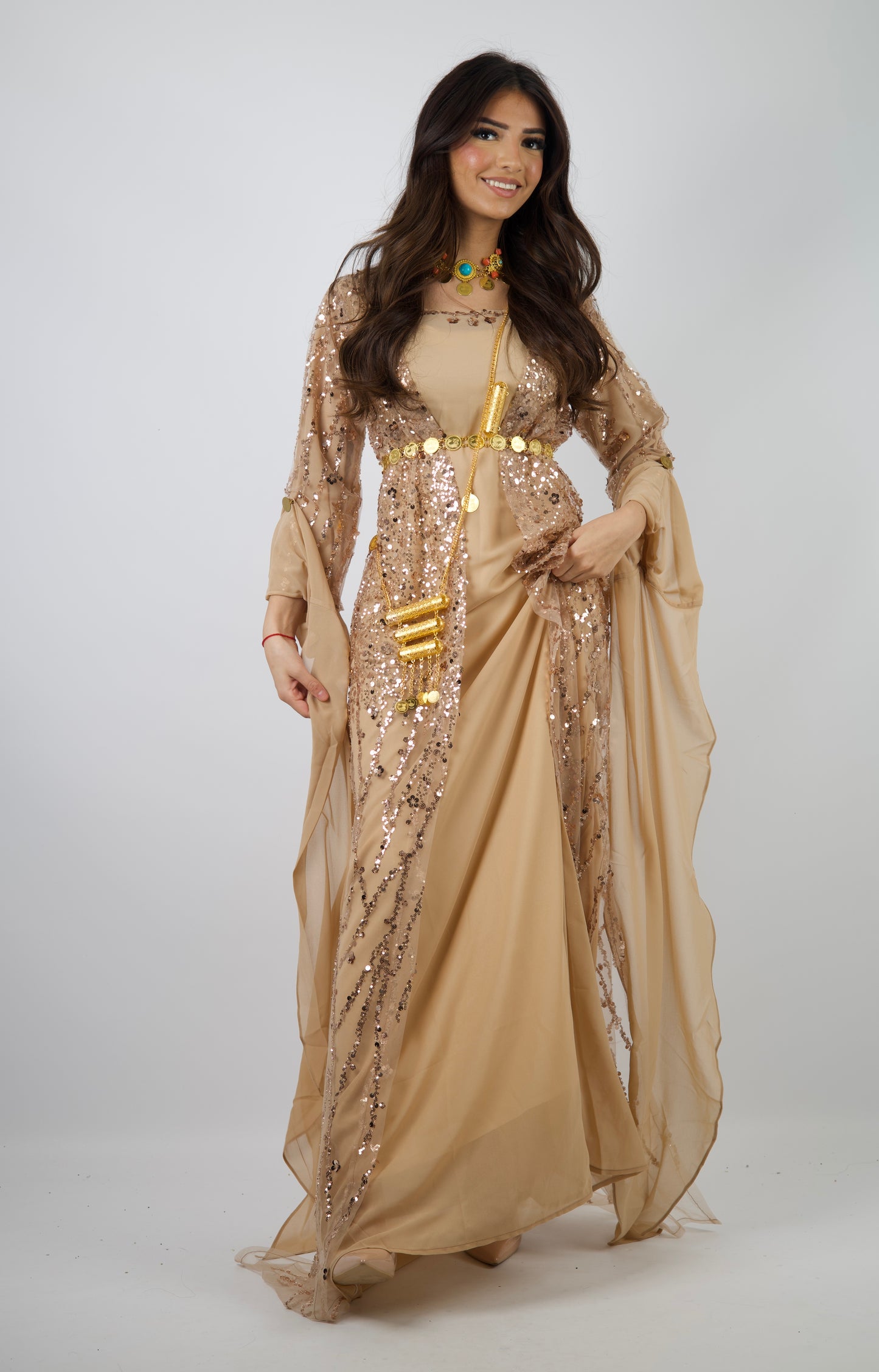 Newroz Kurdish Dress Beige