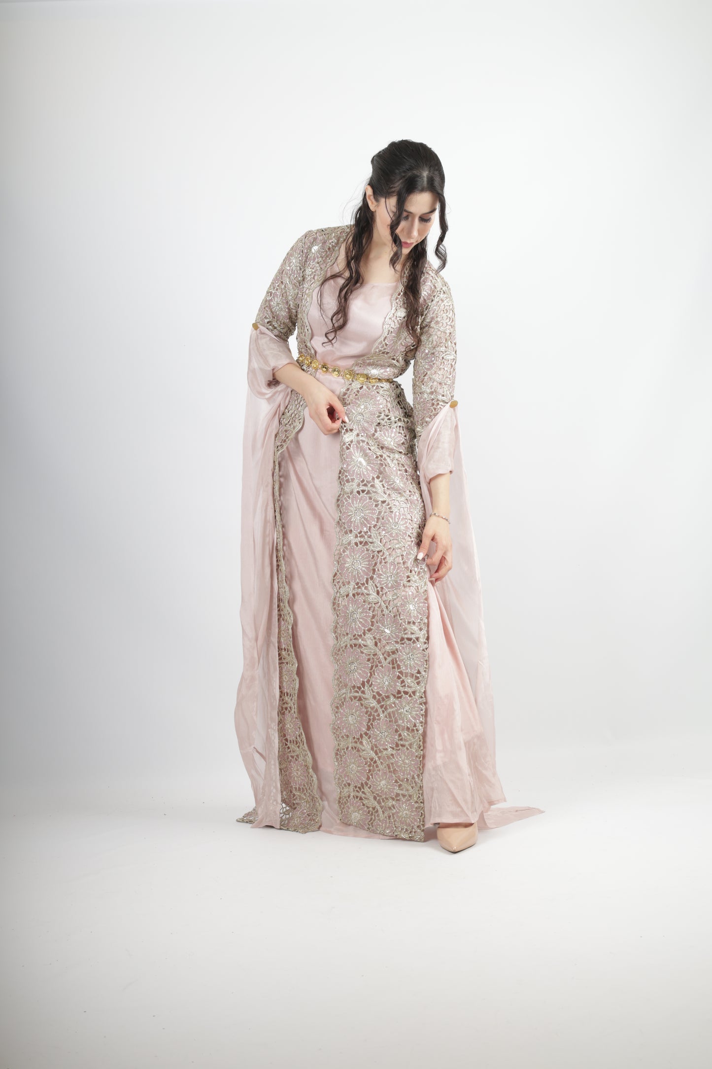 Dicla Kurdish Dress – Luxury Cutwork Collection Rosa