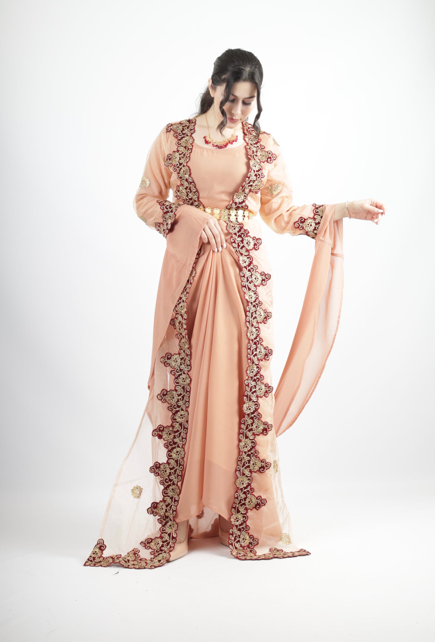 Azadi Kurdish Dresd Apricot/Champagen