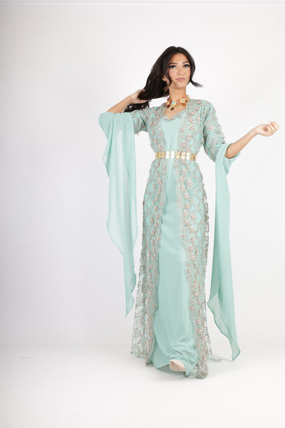 Awaz Kurdish Dress light turquoise 3 items