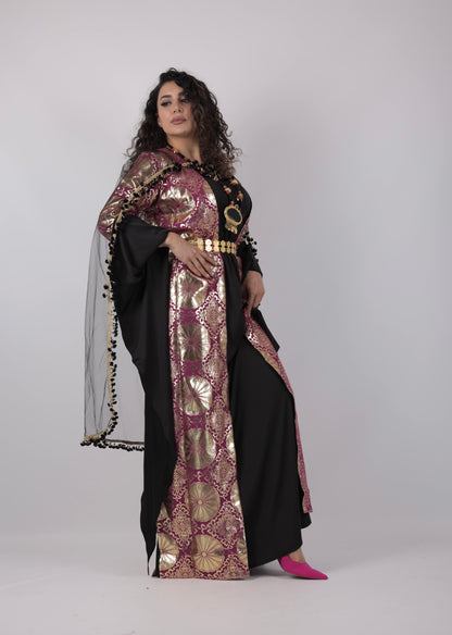 Kurdish Dress Hafse Xan 2 items Maroon