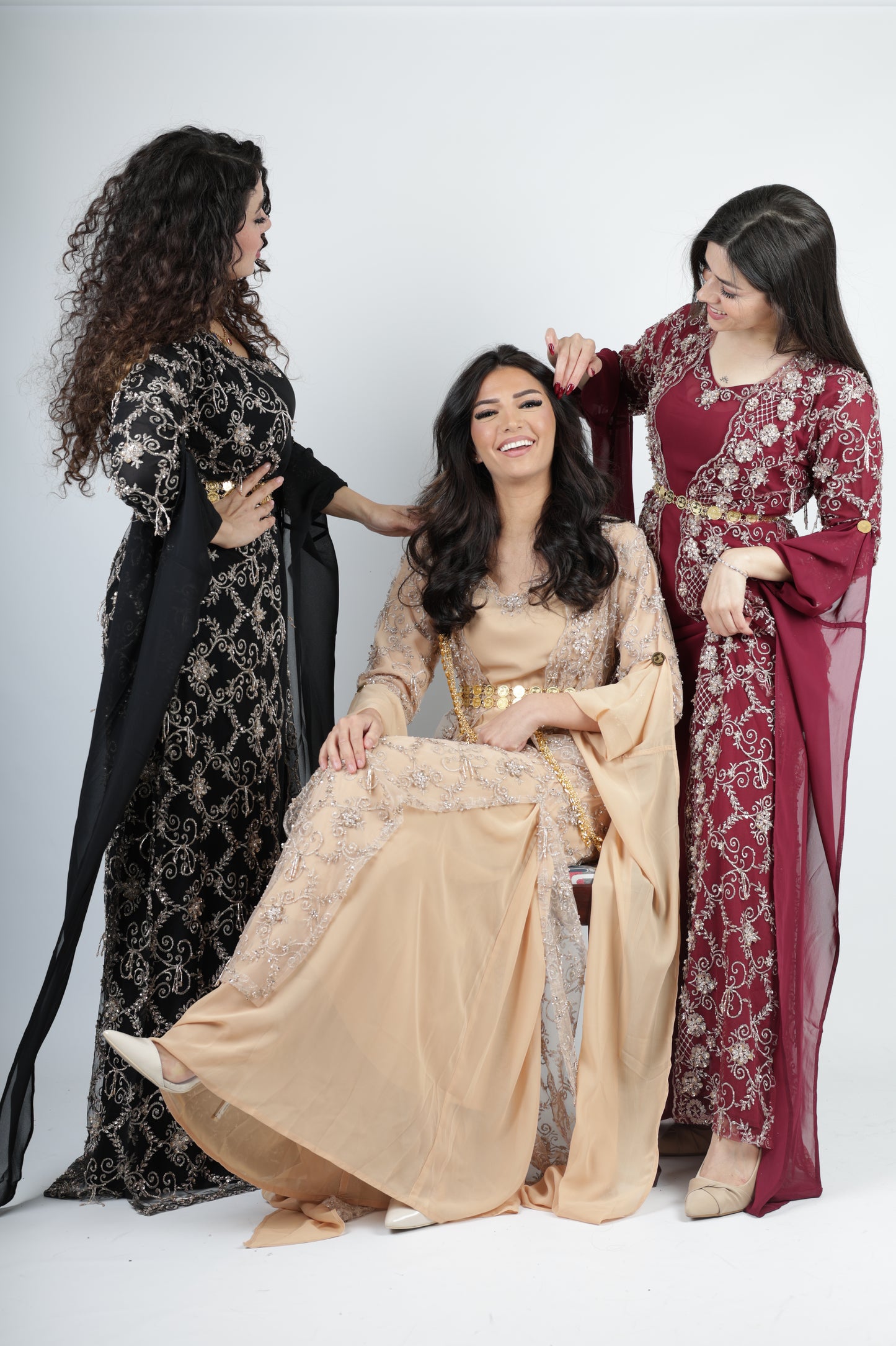 Awaz Dress – Burgundy 3 items