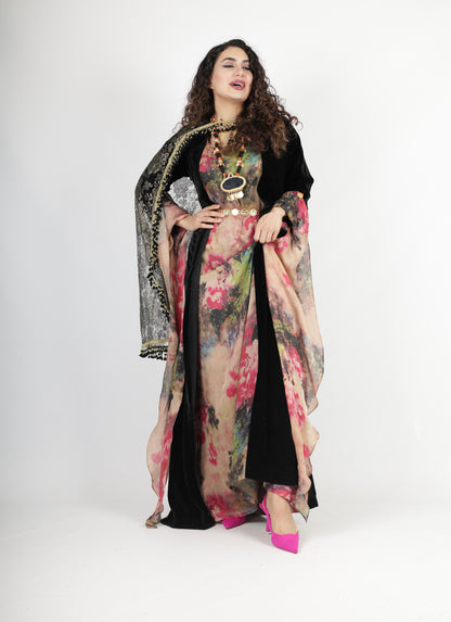 Stran Kurdish Dress complete with long kawa velvet