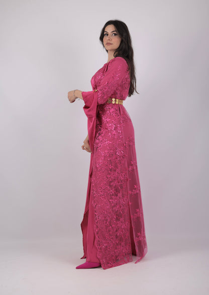 💕Sakar – 2-Piece Kurdish Dress Hot pink | Modern, Soft & Graceful
