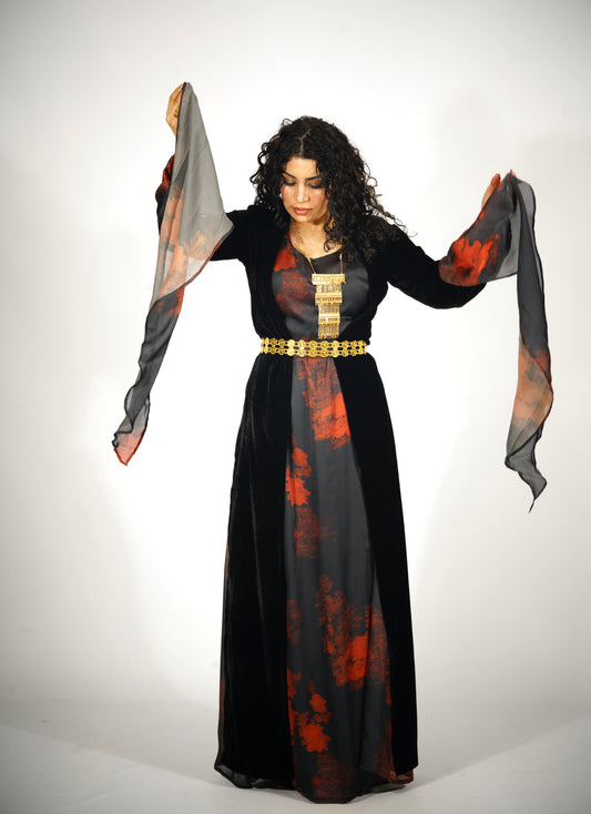 Satin Silk Kurdish Dress only kras Qasr