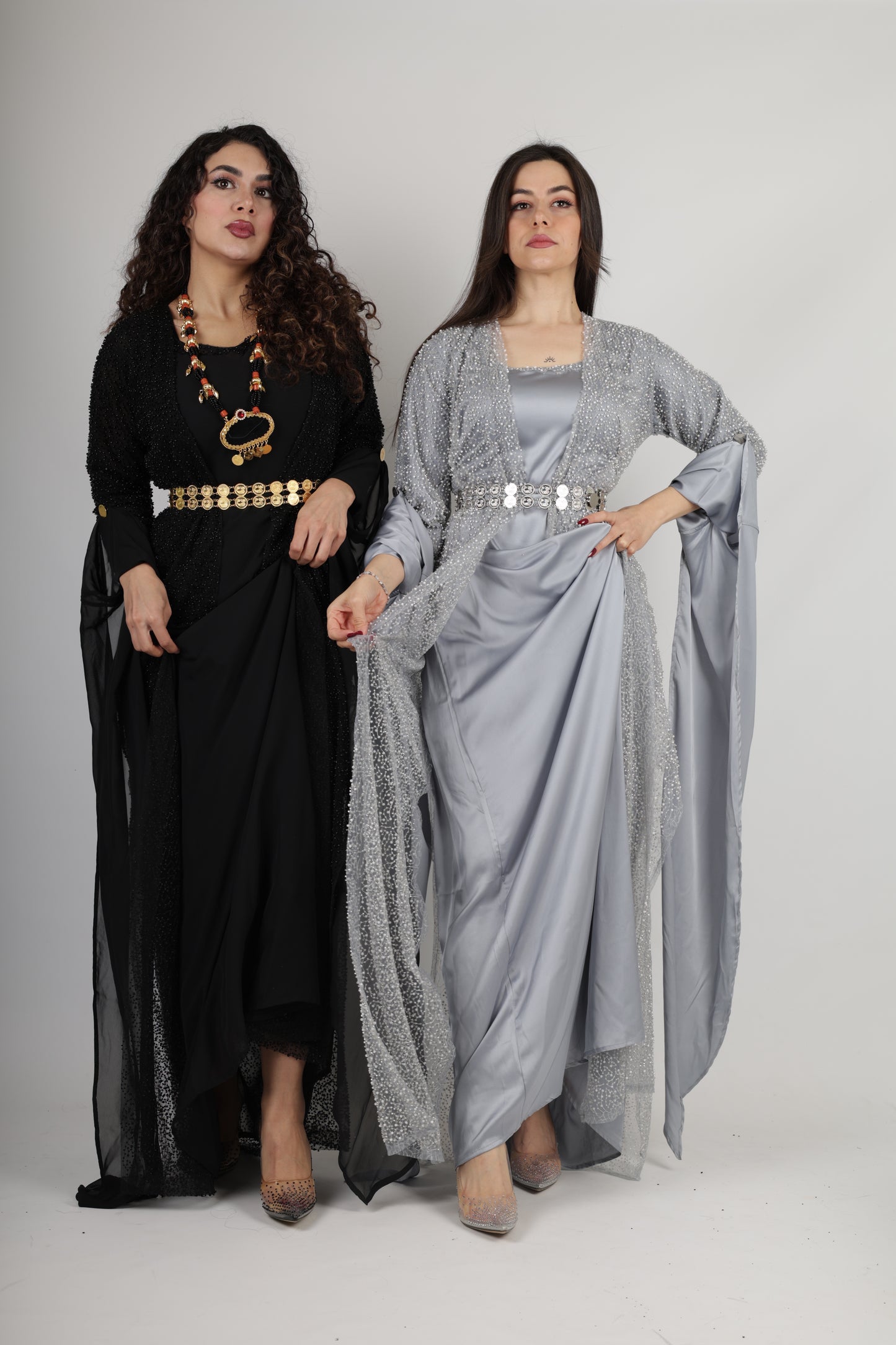 Merwari Kurdishi Dress grey
