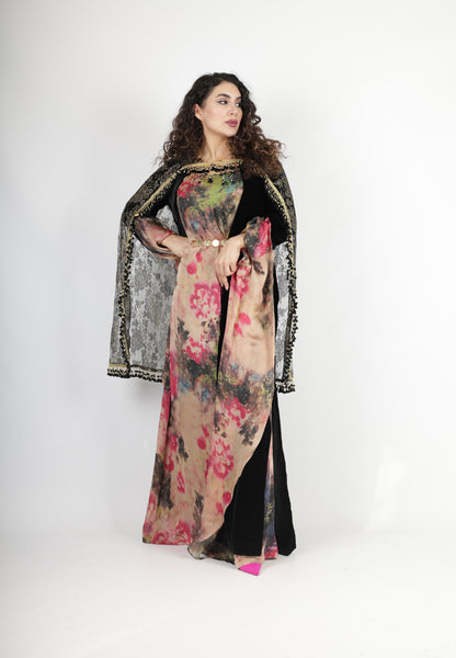 Stran Kurdish Dress complete with long kawa velvet