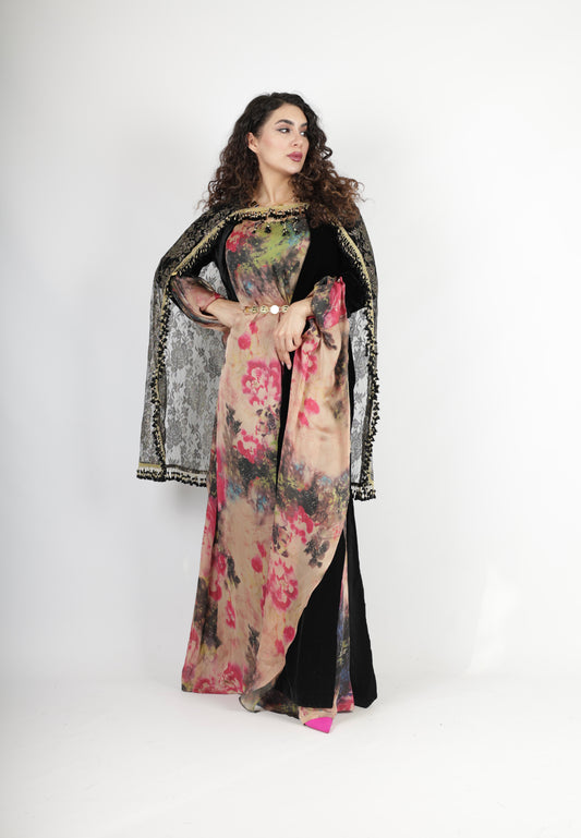 Stran Kurdish Dress complete with long kawa velvet