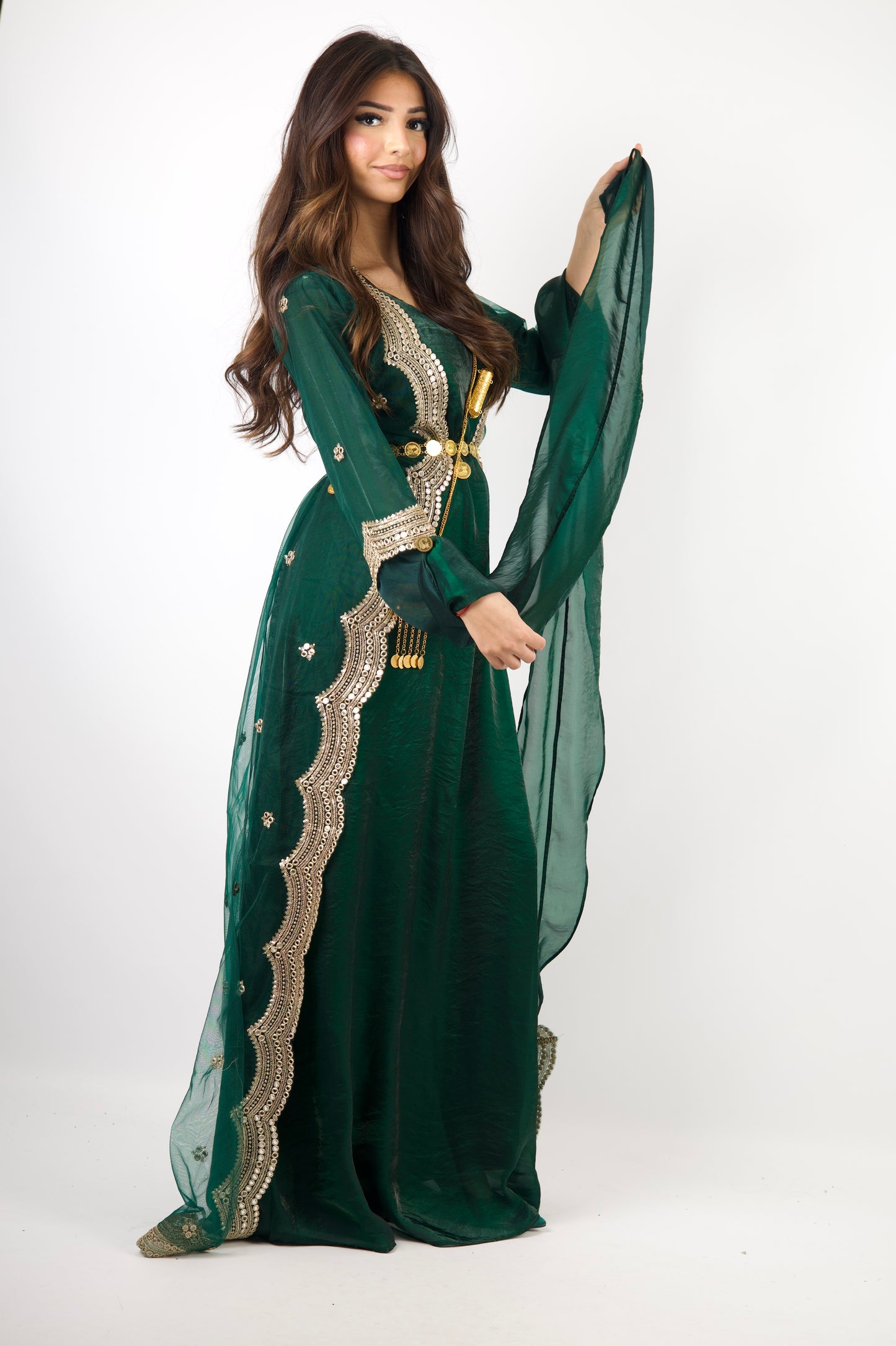 Awêne Kurdish Dress Dark Green