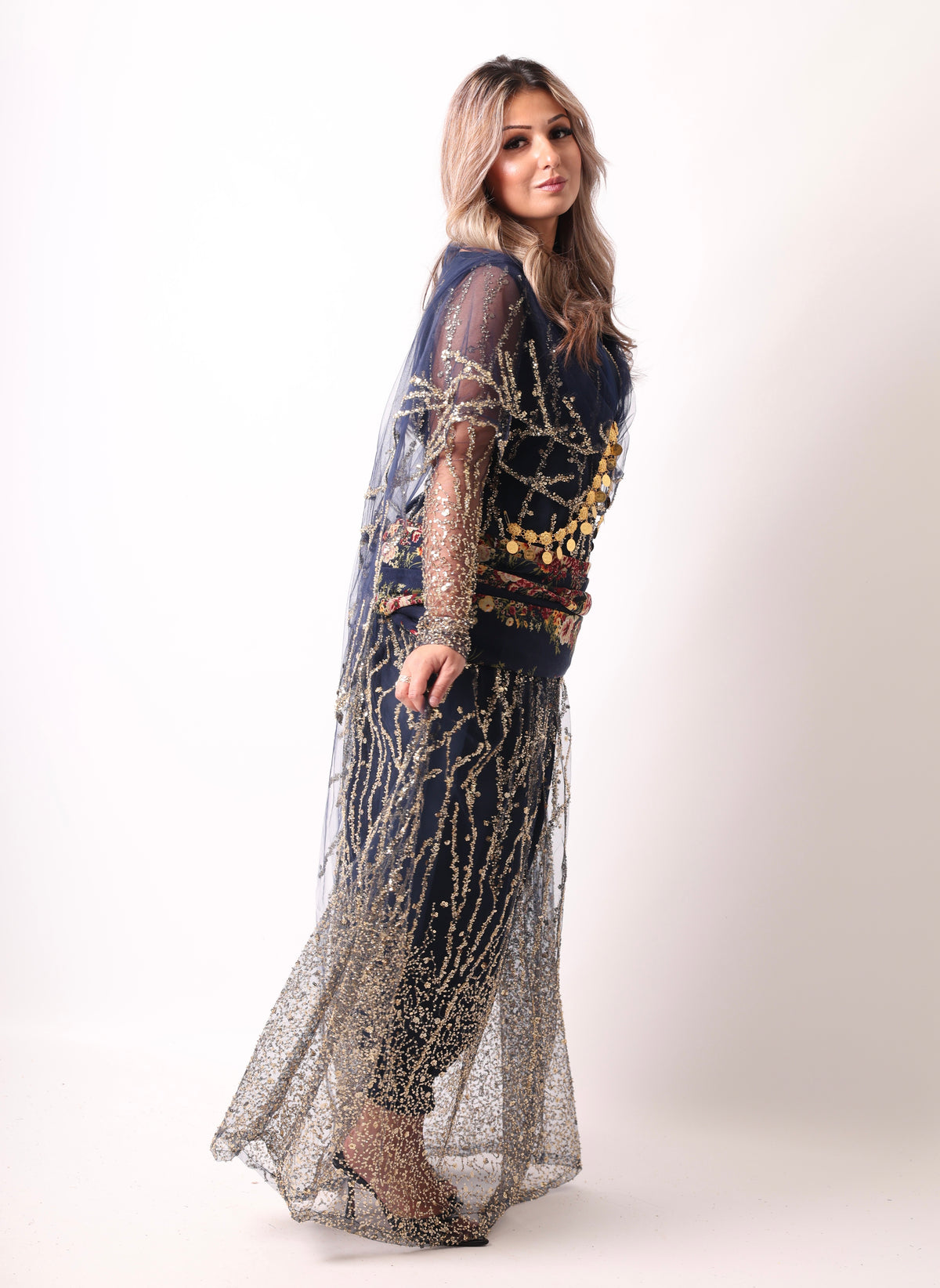 Mukeryani Newroz Navy Blue