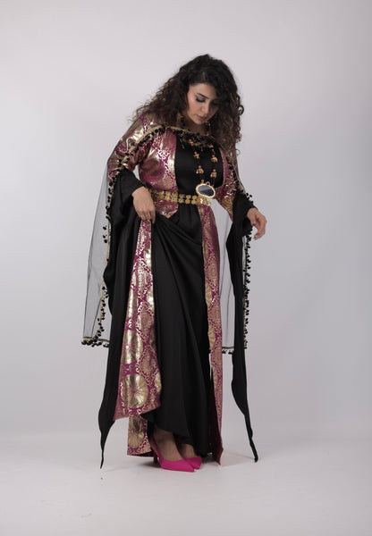 Kurdish Dress Hafse Xan 2 items Maroon