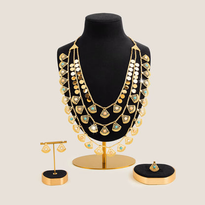 Kurdish Queen Jewelry Set – Gold Plated Ashiq Band