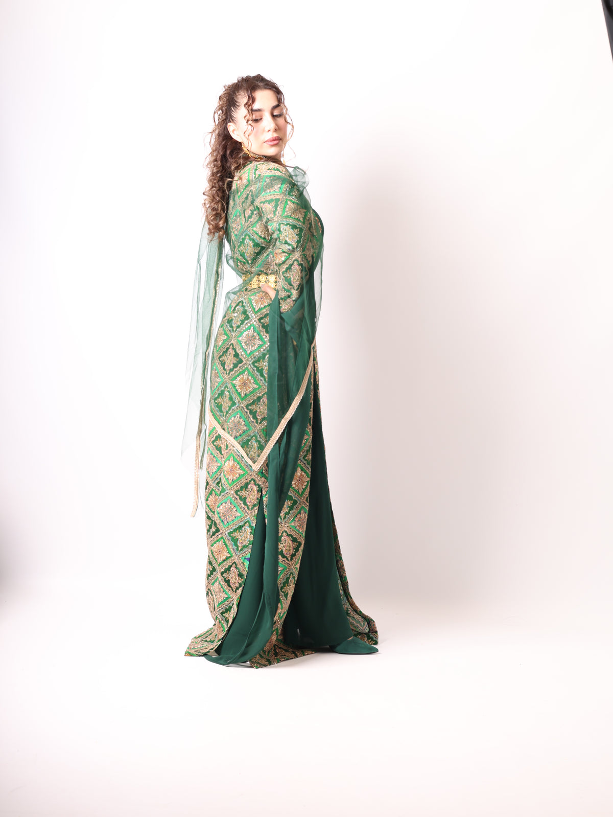 Monire  Dark Green 4  items including Dasmal with  Dark green
