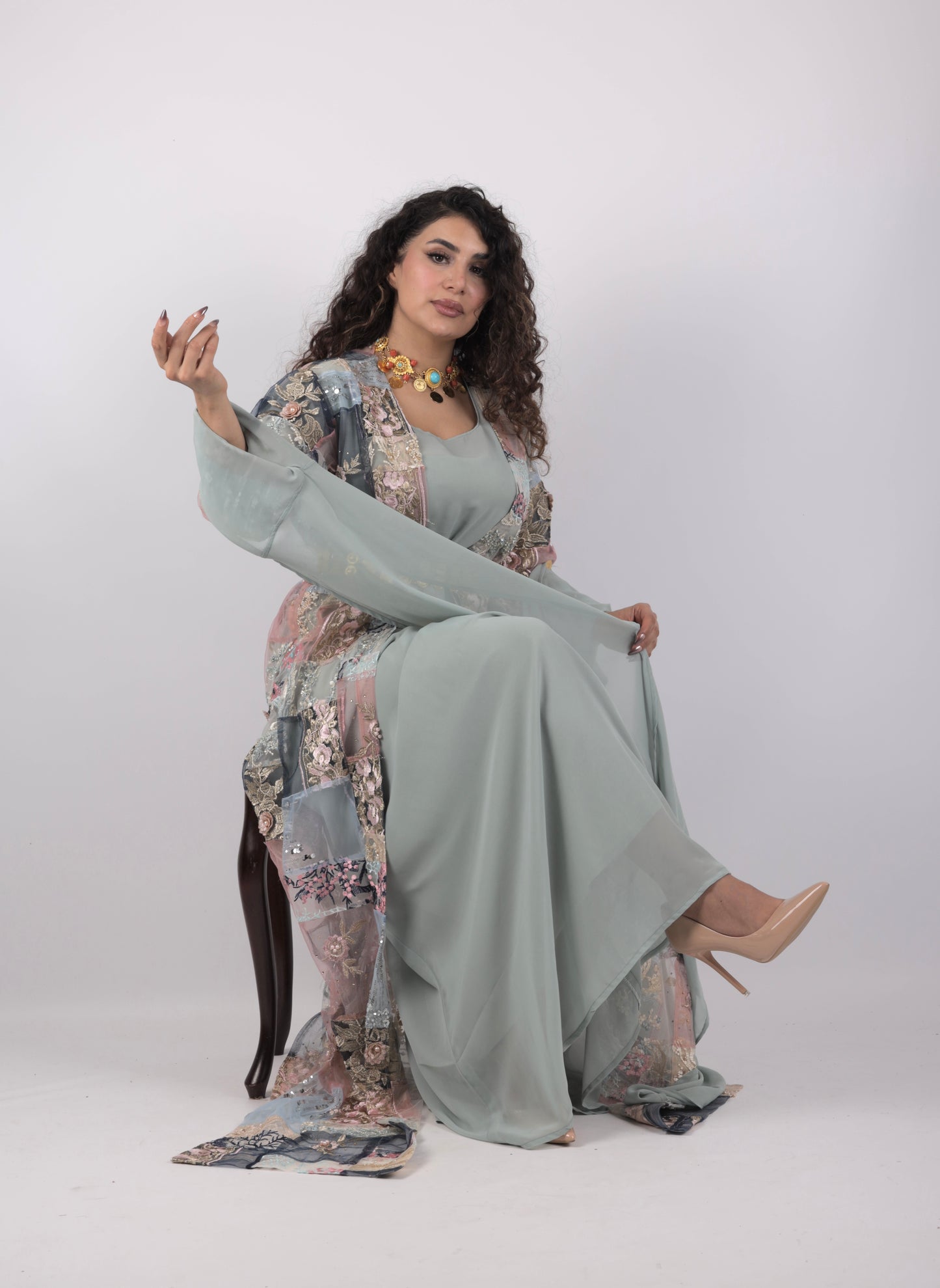 Azhin– Exclusive Kurdish Eco Set  Handcrafted • Sustainable • Meaningful  3 items and includes Belt and Arm pins as gift