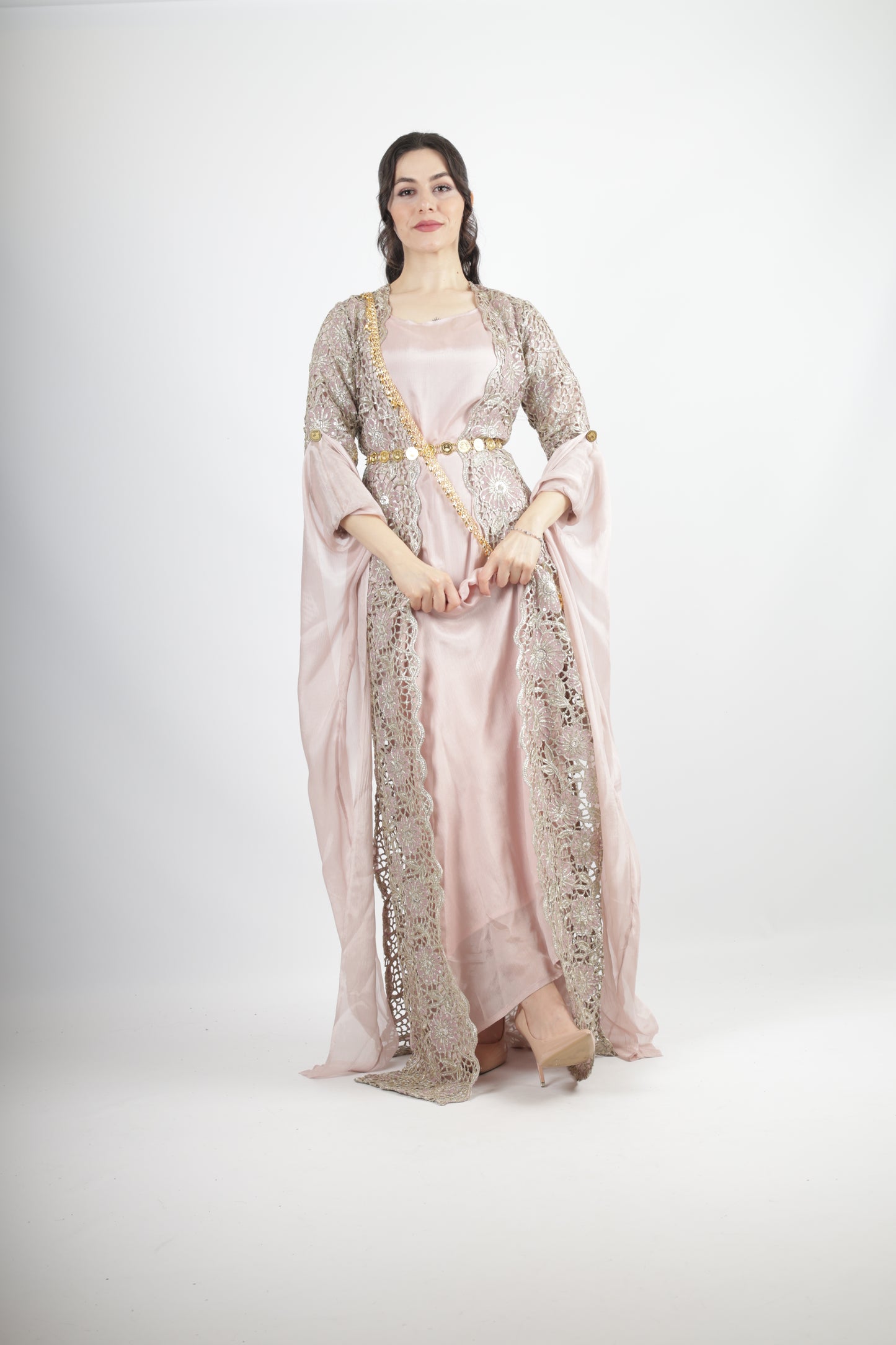 Dicla Kurdish Dress – Luxury Cutwork Collection Rosa