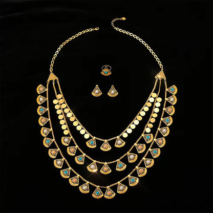 Kurdish Queen Jewelry Set – Gold Plated Ashiq Band