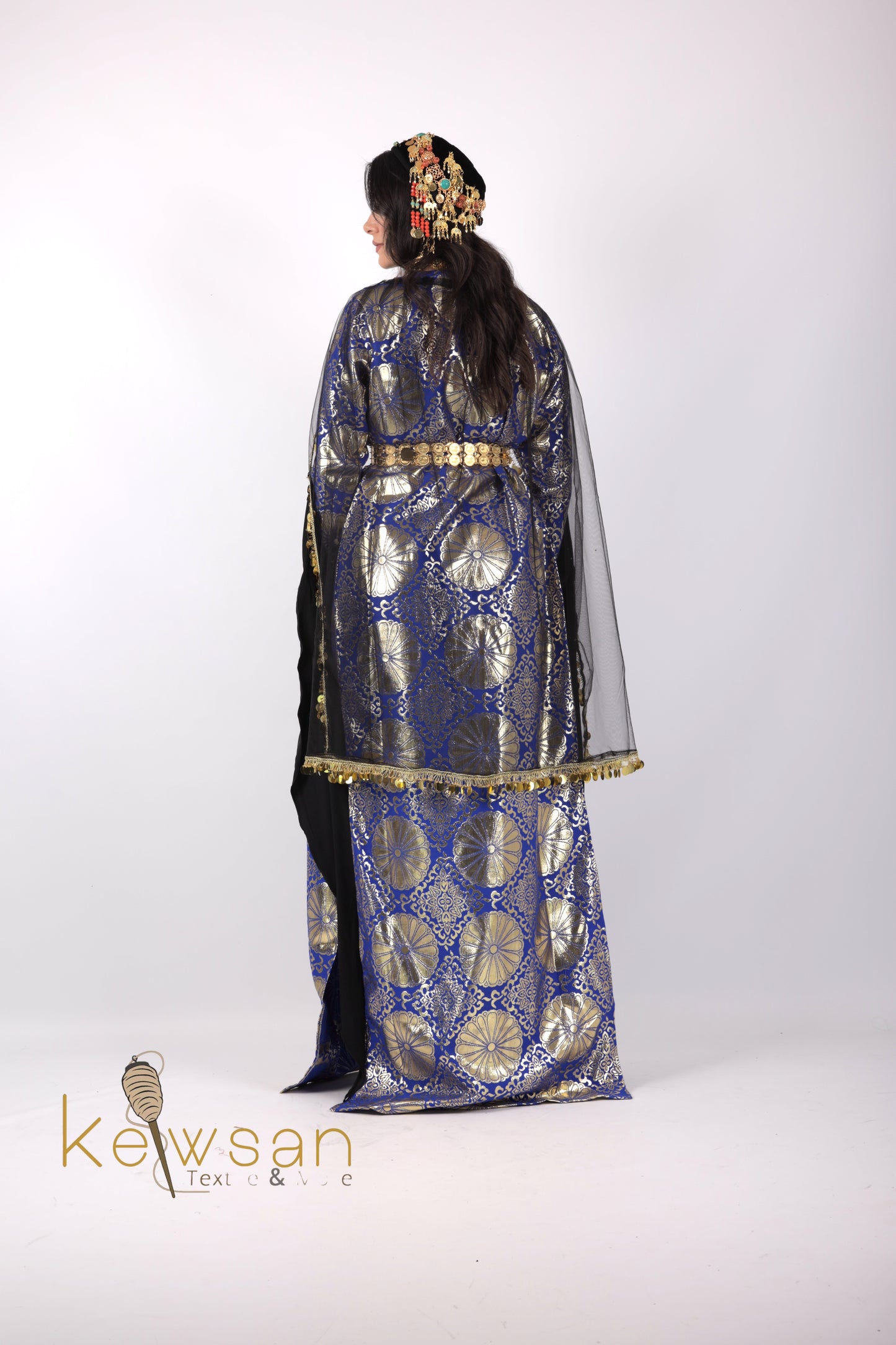 Kurdish Dress Hafse Xan 2 items Carbon blue