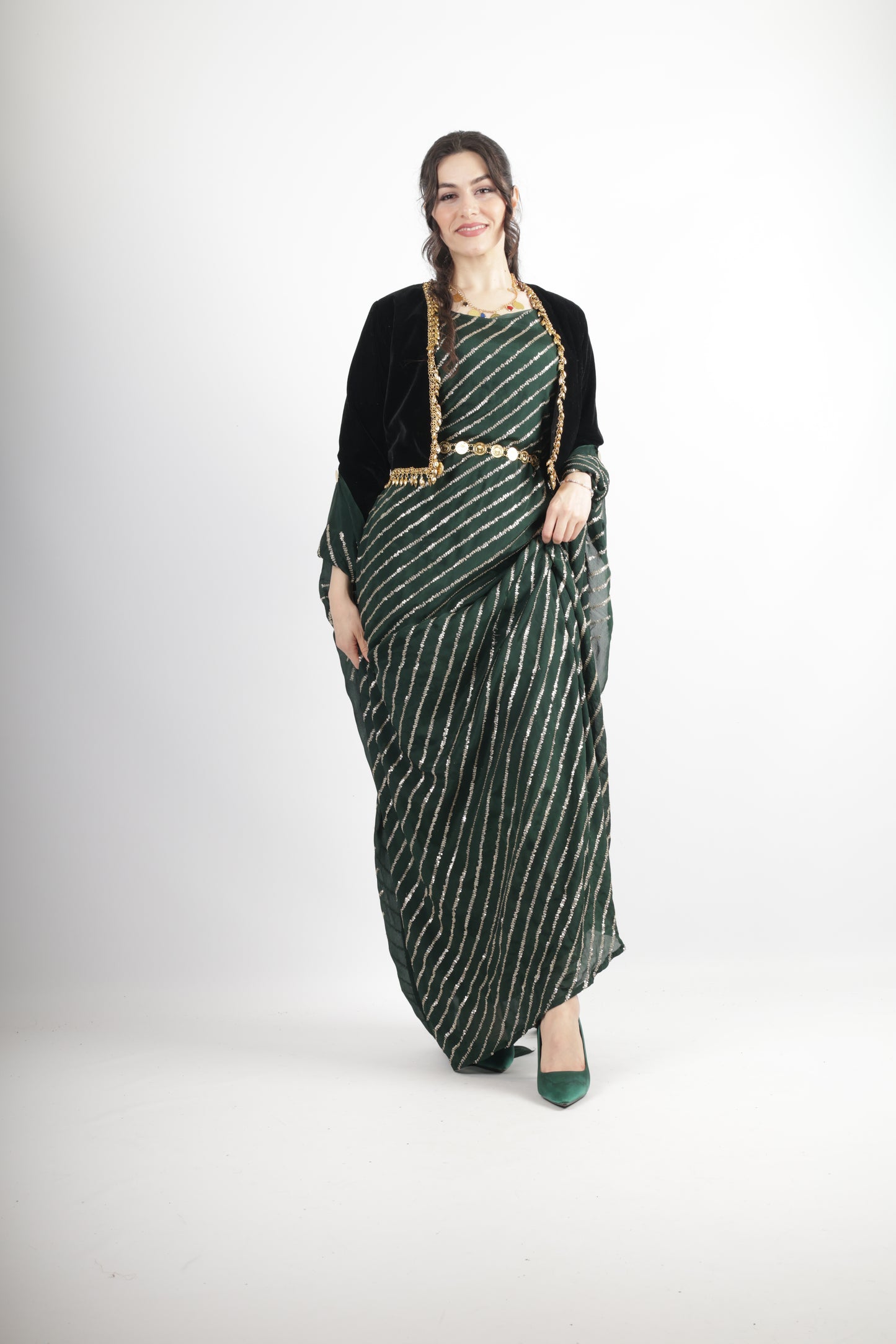 kresha Kurdish Dark Green set 3 items