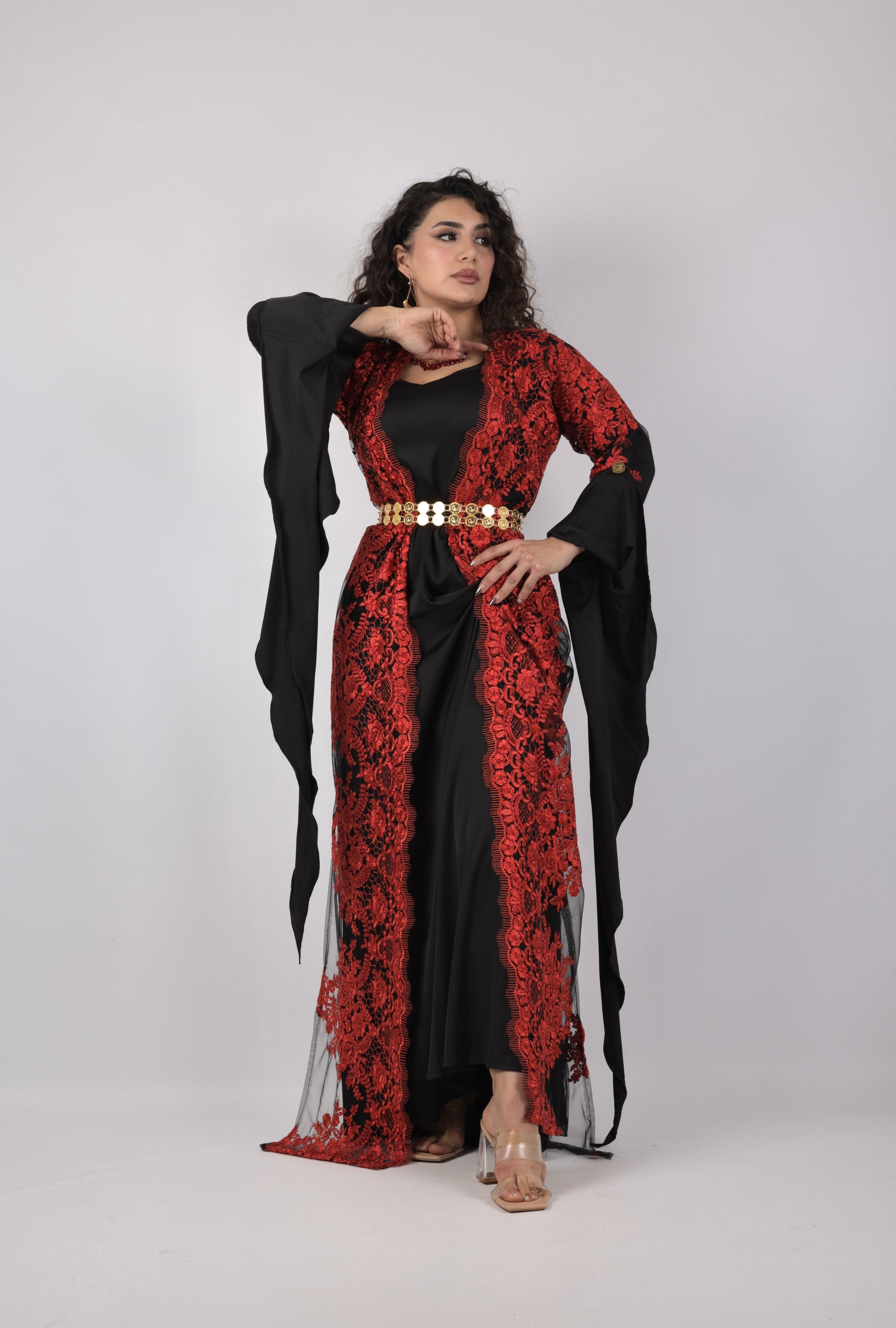 Gashin Red & Black Kurdish Dress Elegant Traditional Kurdish Clothes | Handcrafted Embroidered Dress X-SMALL Gashin Red & Black Kurdish Dress Elegant Traditional Kurdish Clothes | Handcrafted Embroidered Dress X-SMALL