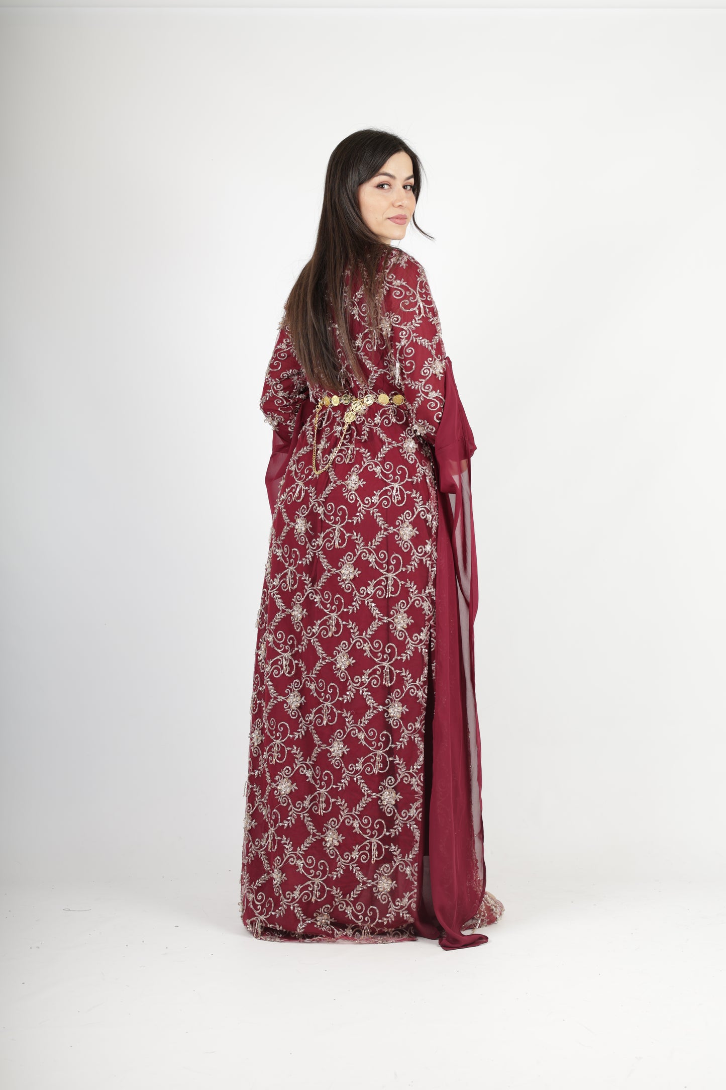 Awaz Dress – Burgundy 3 items