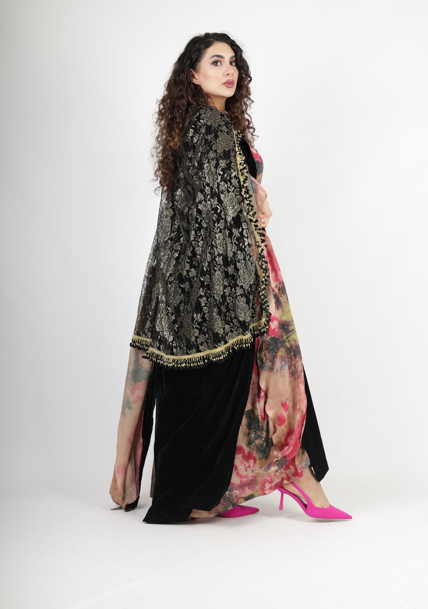 Stran Kurdish Dress complete with long kawa velvet