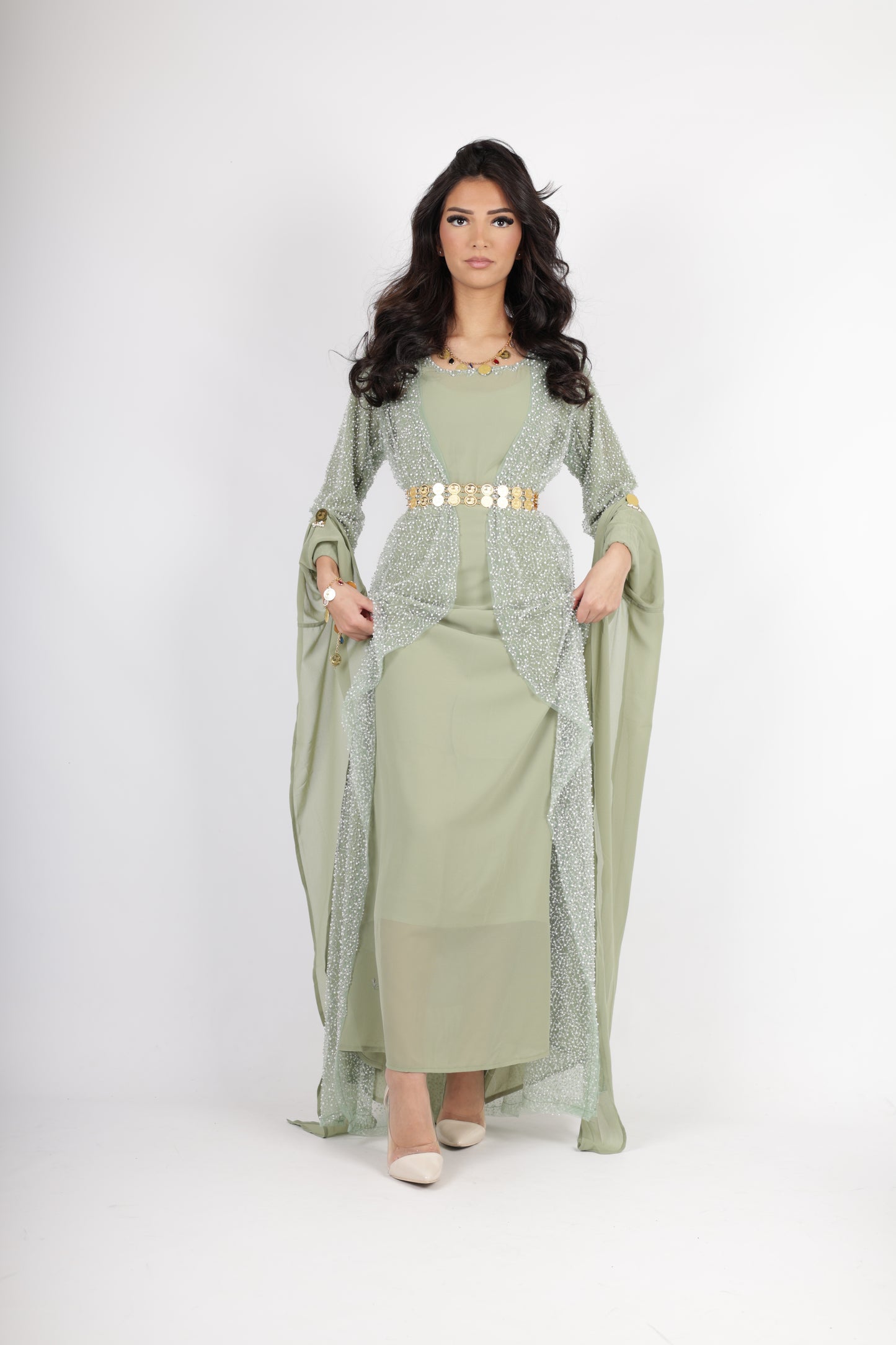 Merwari Kurdish Dress magic Green