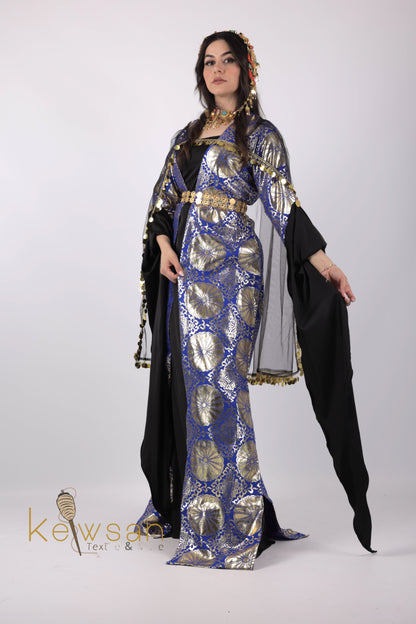 Kurdish Dress Hafse Xan 2 items Carbon blue