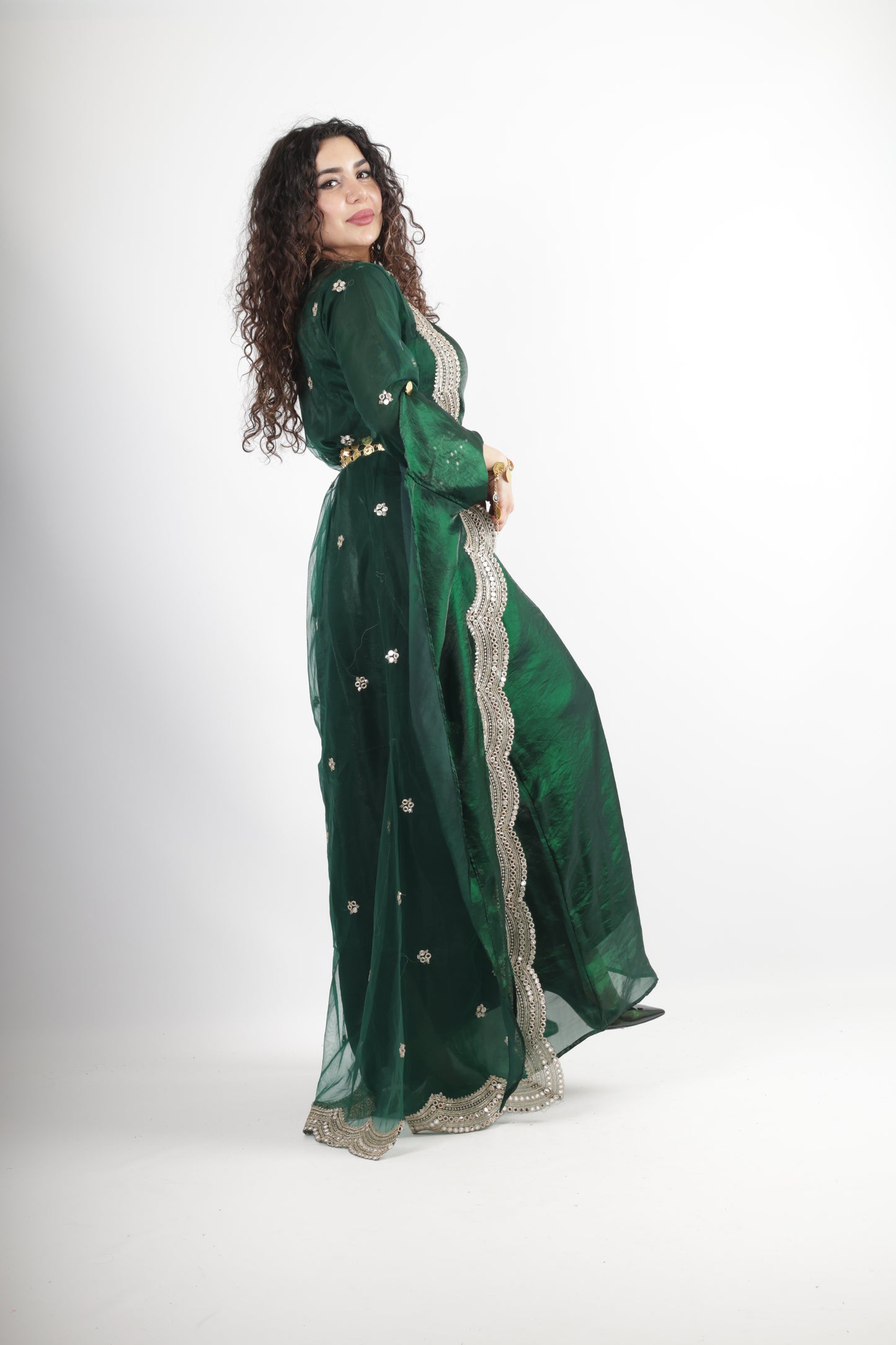 Awêne Kurdish Dress Dark Green