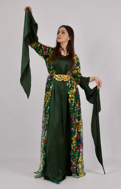 Gulan Dark GreenKewsan textile and more Kurdish women, Kurdish clothes, Kurdische kleider