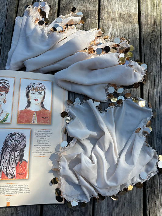 4 Dilan Dasmal Beige and Golden sequin