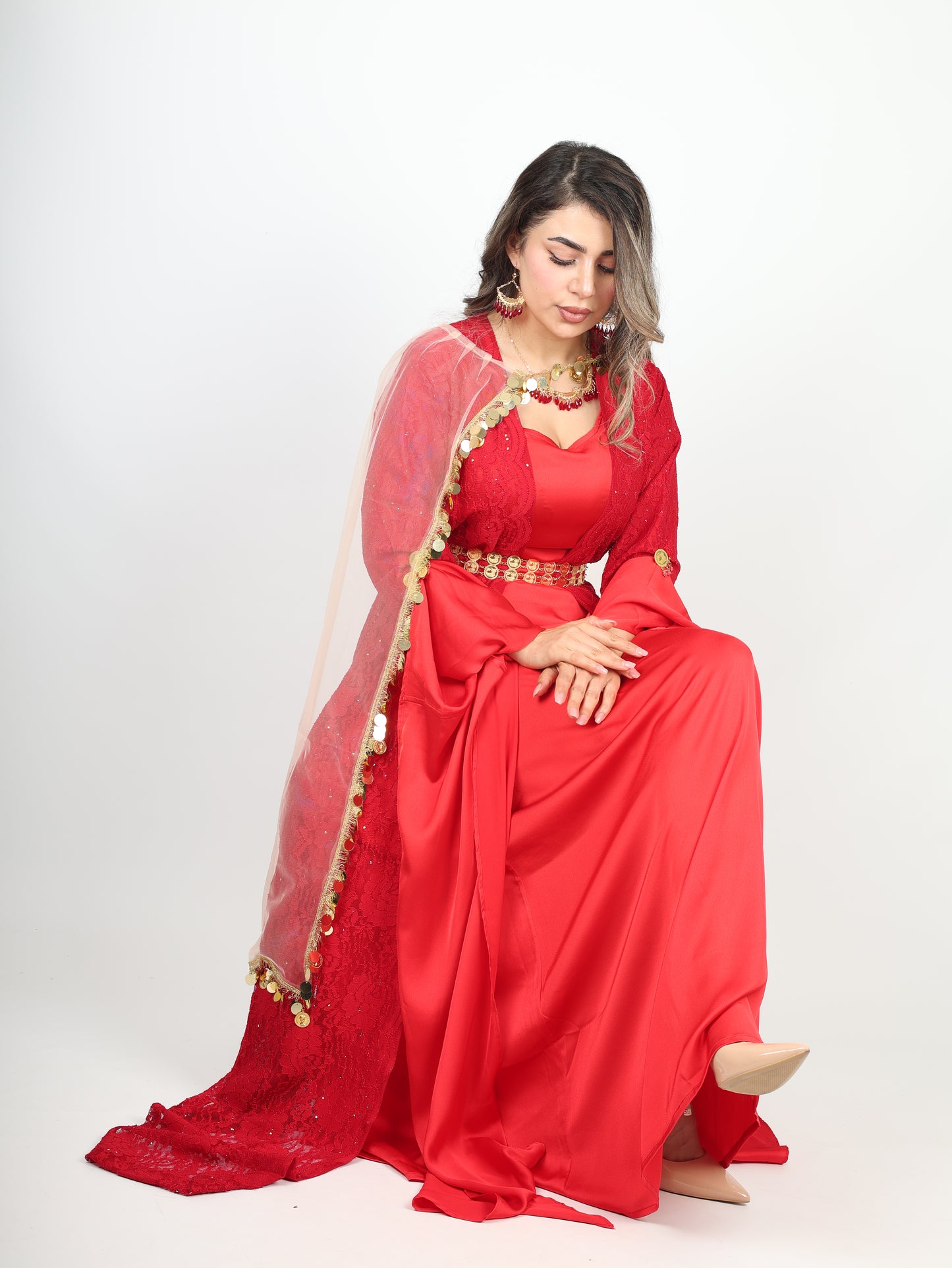Red Kurdish Dress 2 items