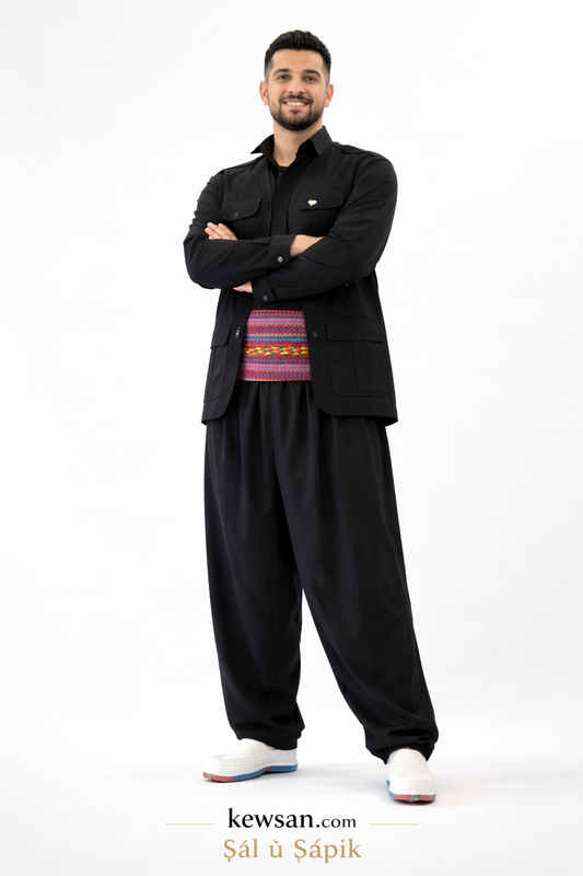 Shal o Shapek Elak peshtwen 4 piece Black