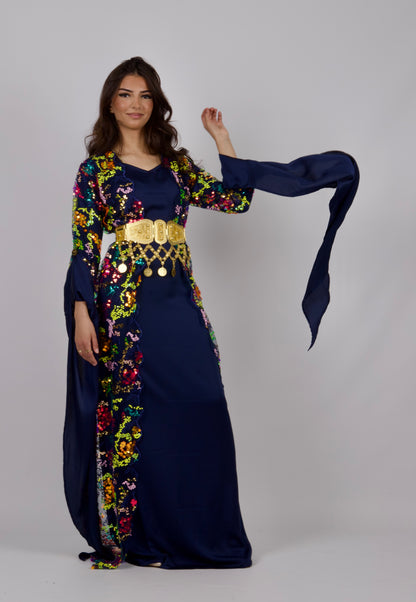 Gulan Navy BlueKewsan textile and more Kurdish women, Kurdish clothes, Kurdische kleider