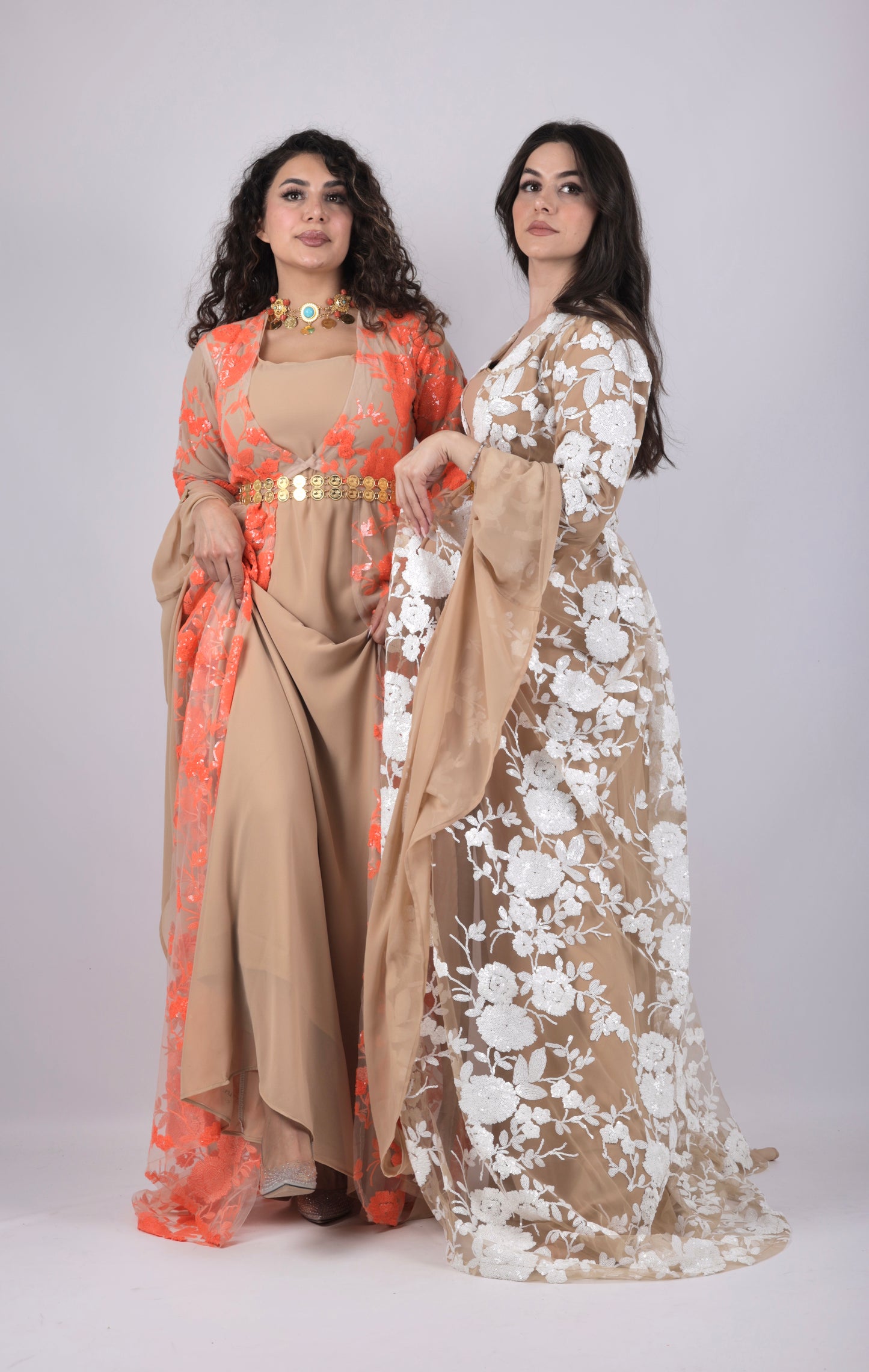 🧡 Dildar Collection – Badini Style in Orange Sequins 🧡