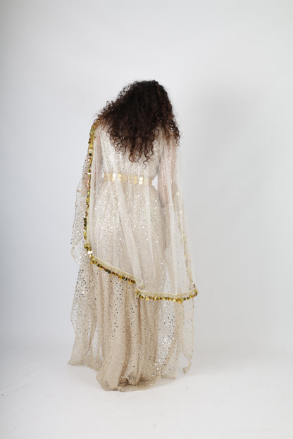 Dark Green Kurdish Kawa Dress Set – Badini Style with Kras, Kolwane & Underdress 4 items