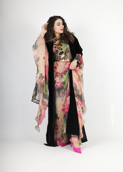 Stran Kurdish Dress complete with long kawa velvet