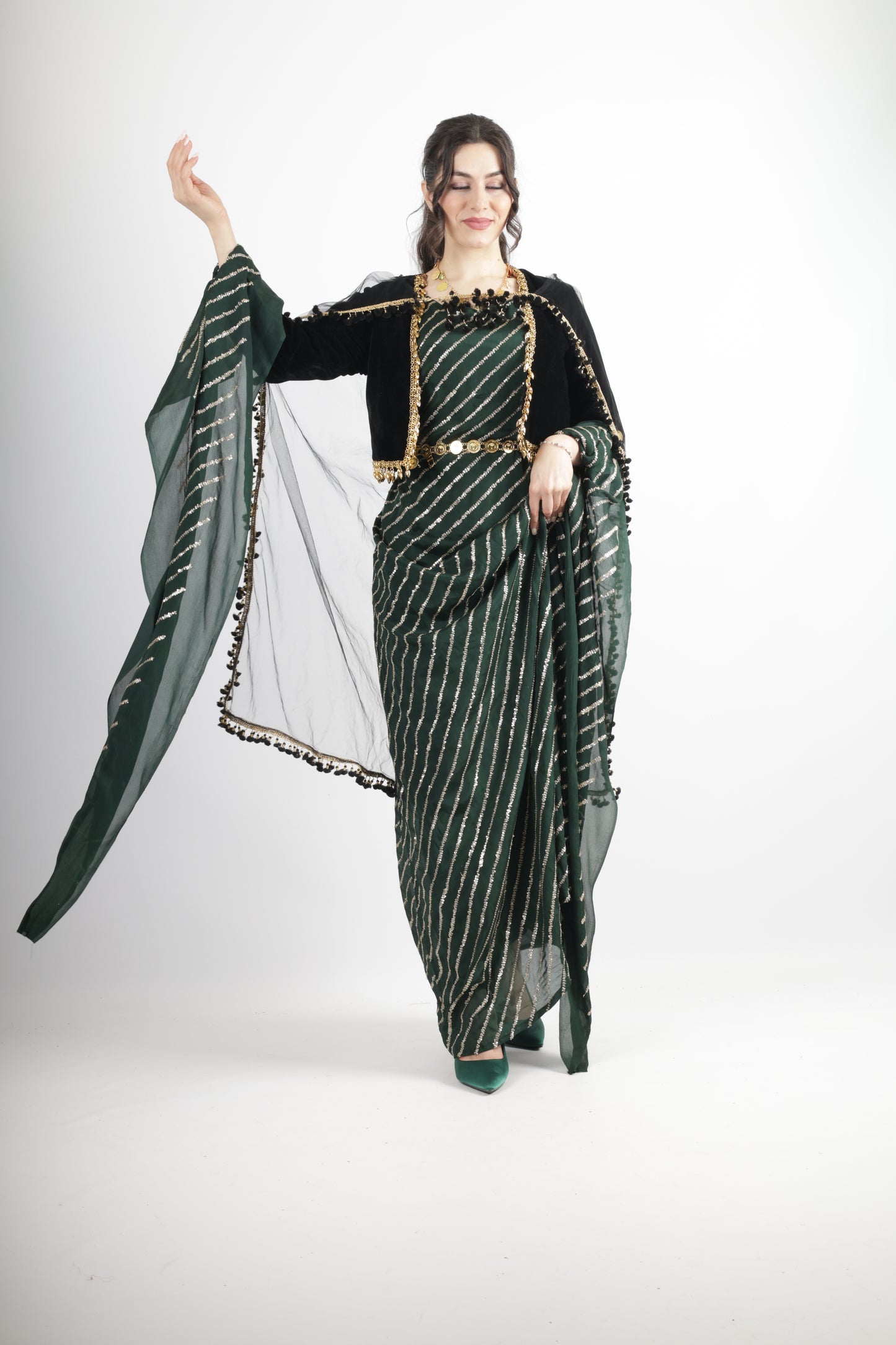 kresha Kurdish Dark Green set 3 items