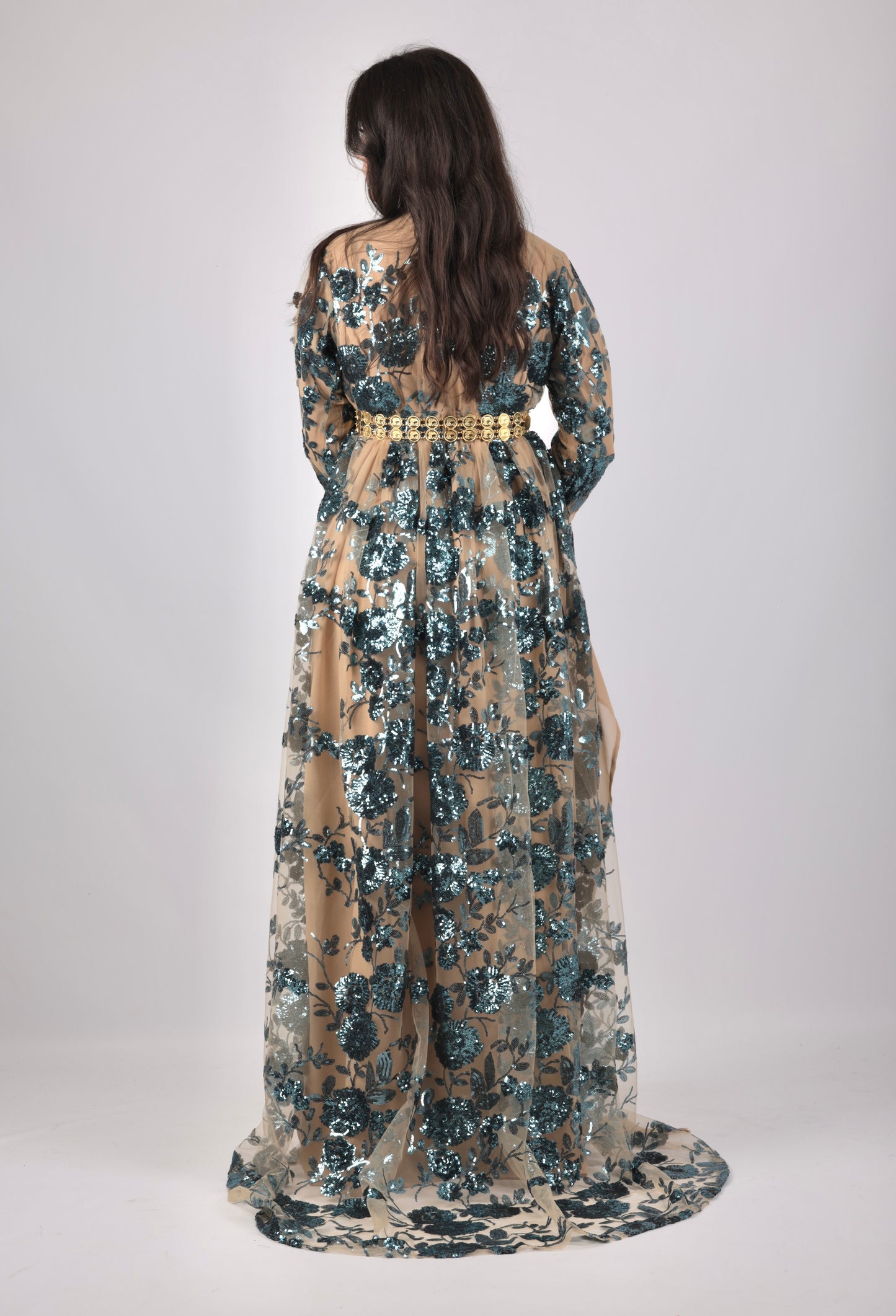 🩵 Dildar Collection – Badini Style in Turquoise Sequins 🩵