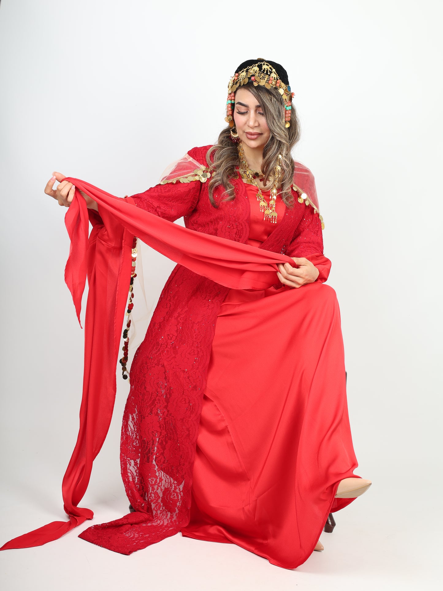 Red Kurdish Dress 2 items