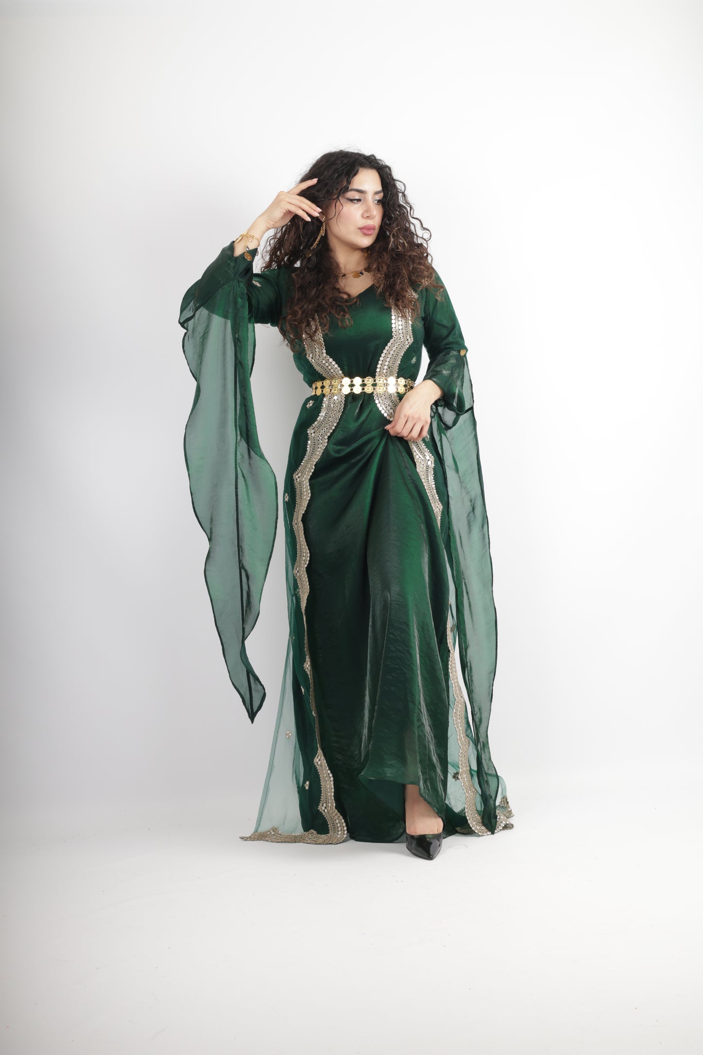 Awêne Kurdish Dress Dark Green