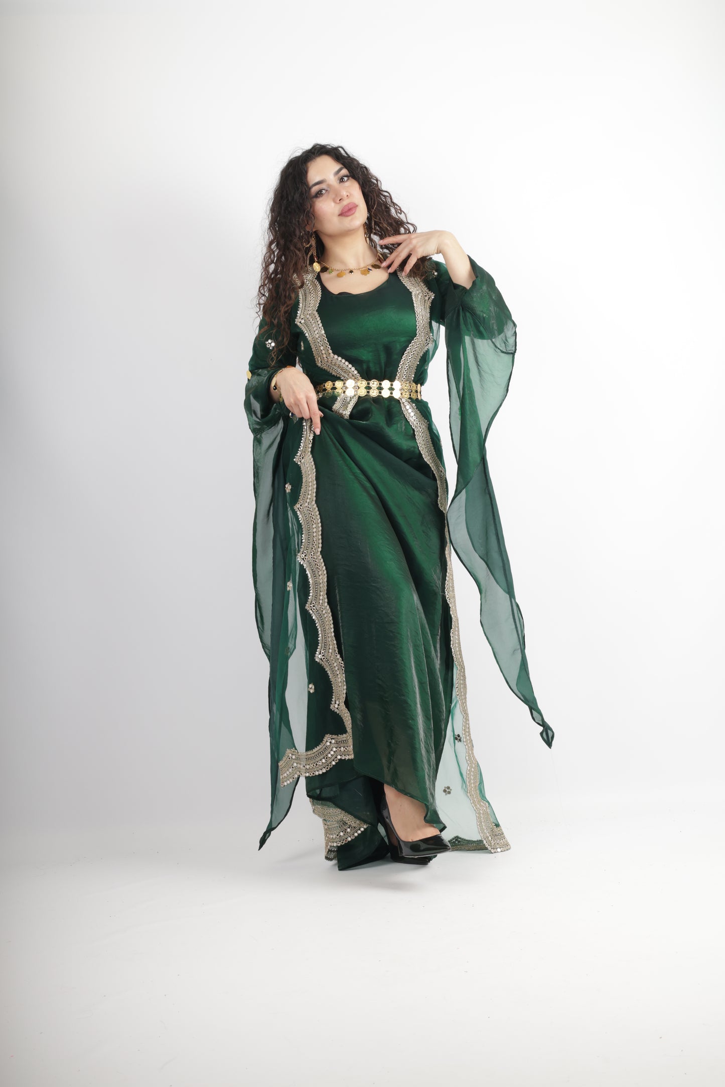 Awêne Kurdish Dress Dark Green