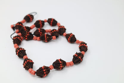 Mêxek – Traditional Kurdish Necklace Orange Shilan Beads & Fragrant Herb