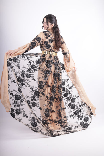 Dildar Black Badini Kurdish Dress