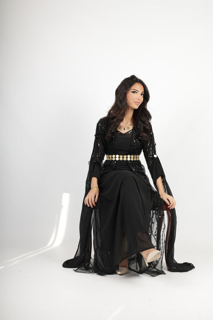 Black Kurdish Dress – Crystal  for Newroz 3 items