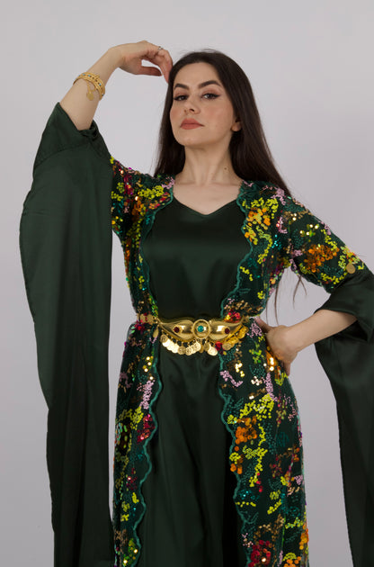 Gulan Dark GreenKewsan textile and more Kurdish women, Kurdish clothes, Kurdische kleider