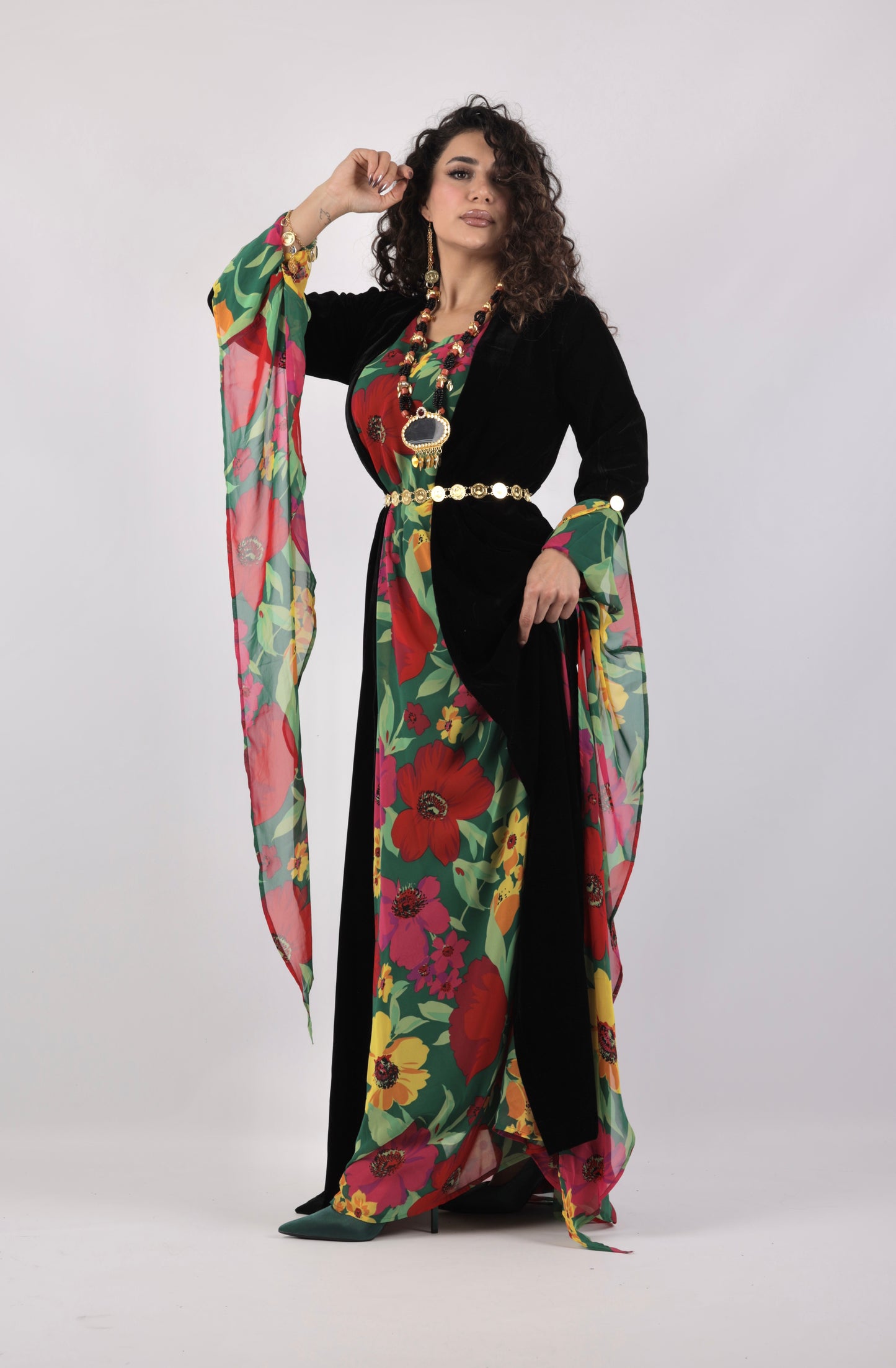 Gulkash Kurdish Dress includes long Kawa 3 items