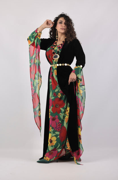 Gulkash Kurdish Dress includes long Kawa 3 items