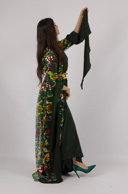 Gulan Dark GreenKewsan textile and more Kurdish women, Kurdish clothes, Kurdische kleider